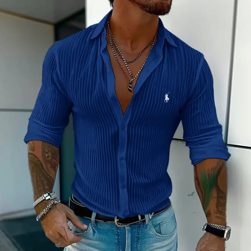 R&L Camisa de Lino Con Cuello de Solapa | Edición Exclusiva