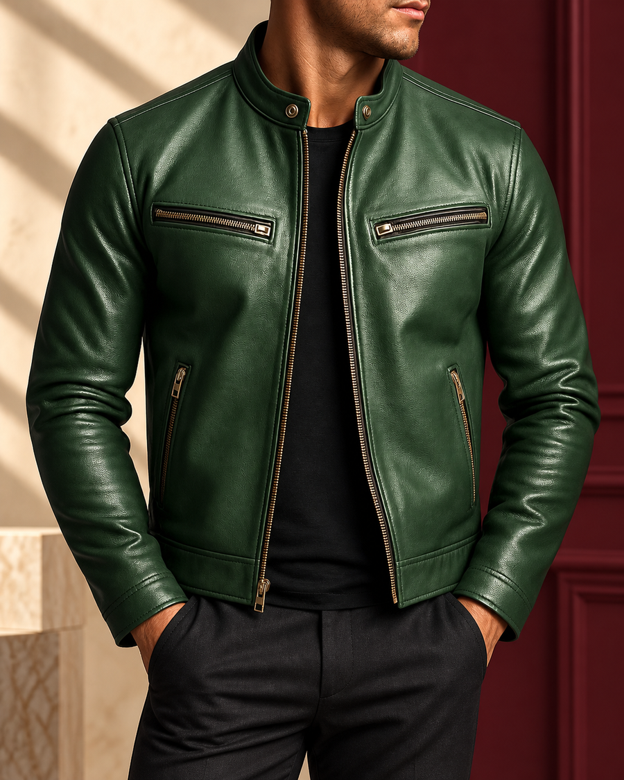 Chaqueta Mateo de efecto piel