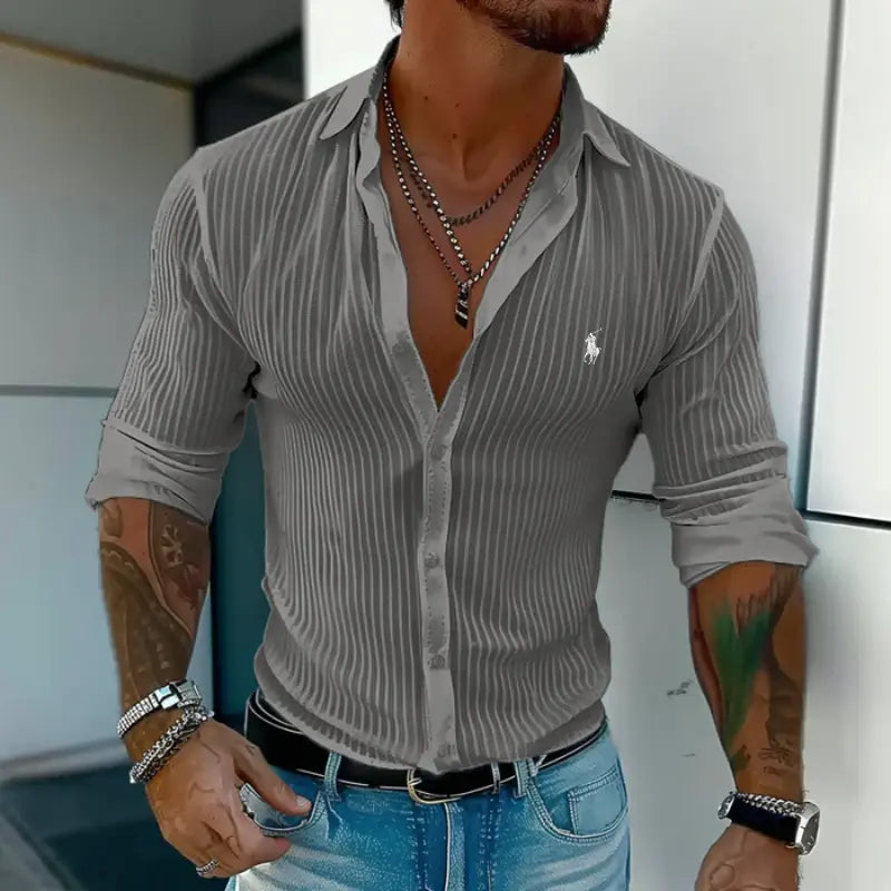R&L Camisa de Lino Con Cuello de Solapa | Edición Exclusiva