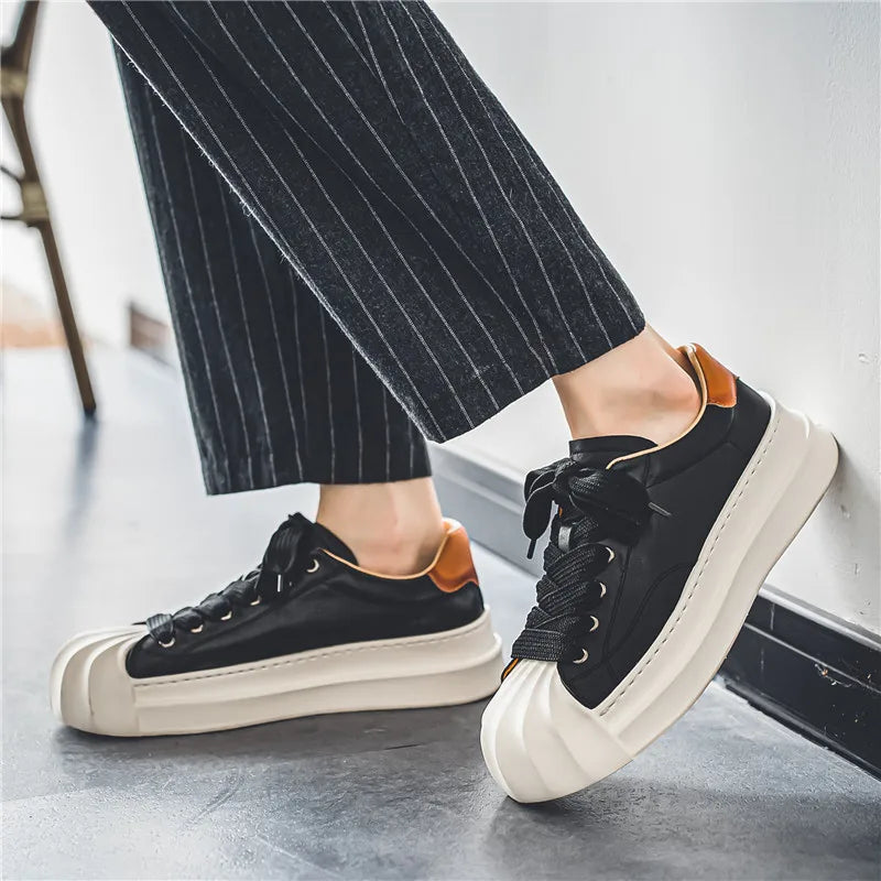 Wave Sole Leder-Sneaker