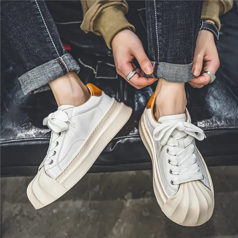 Wave Sole Leder-Sneaker