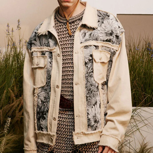 Hikari Floral Jeansjacke