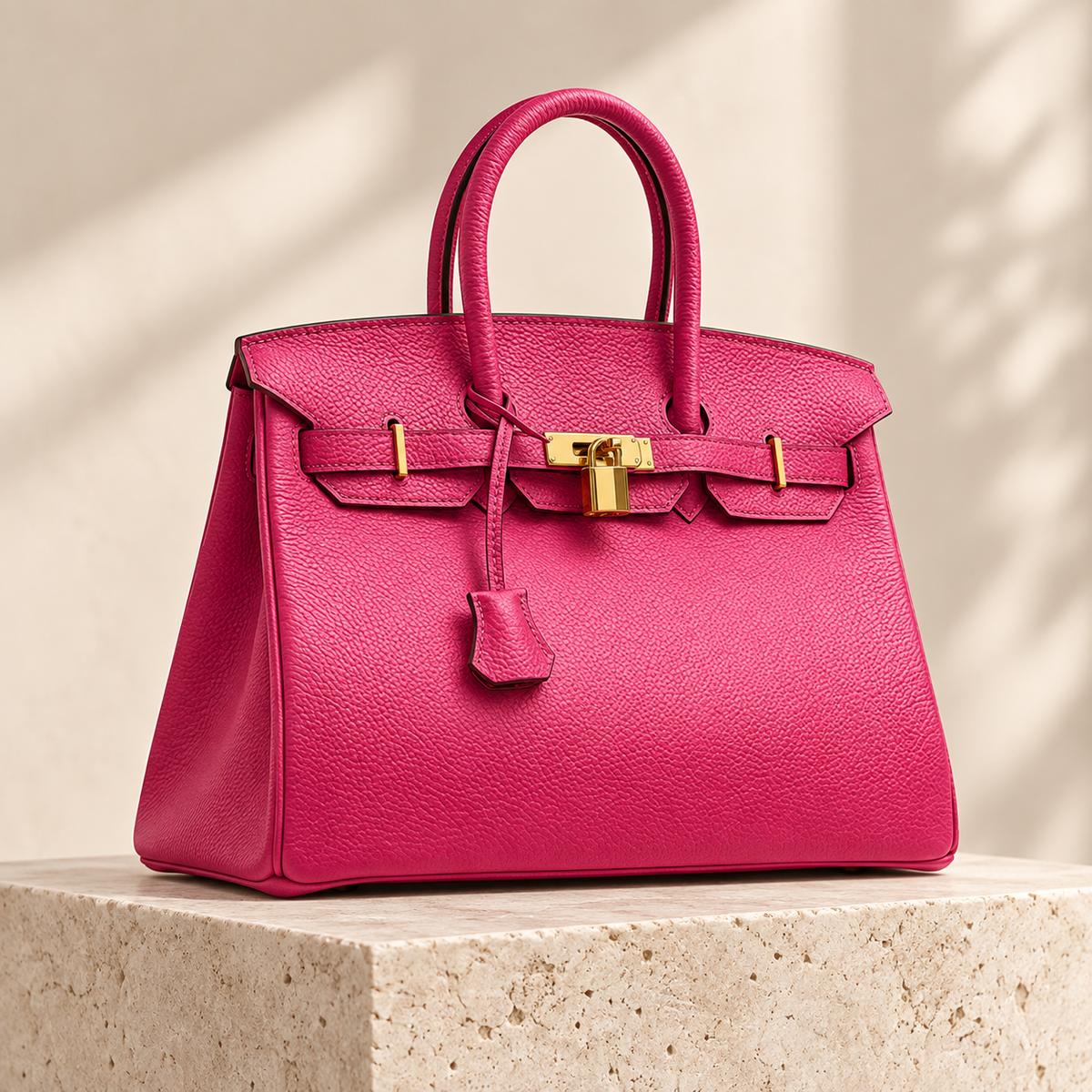 Bolso estructurado Inés - Dark Pink