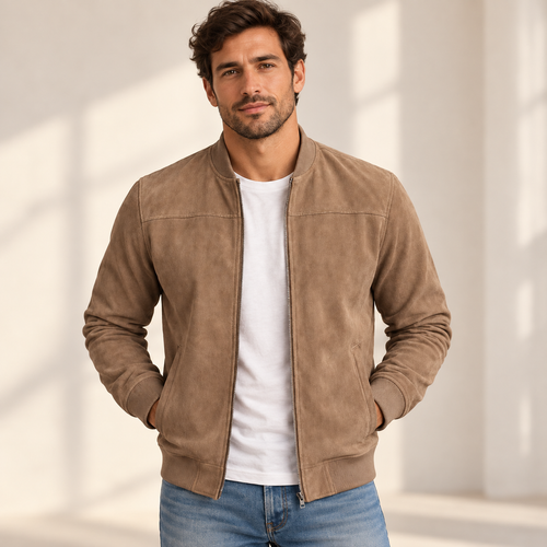 Bomber Nico de tacto ante - Beige