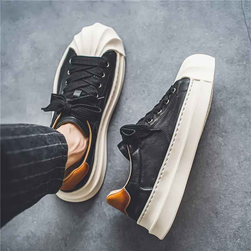 Wave Sole Leder-Sneaker