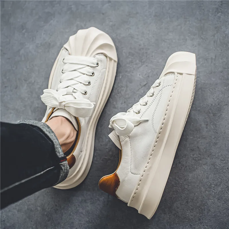 Wave Sole Leder-Sneaker