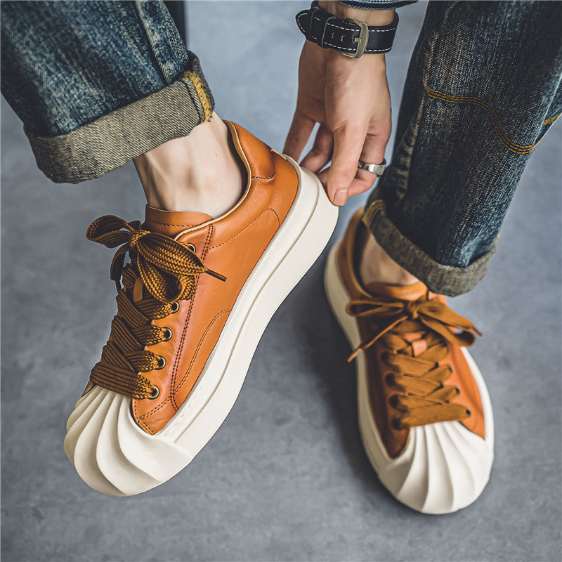 Wave Sole Leder-Sneaker